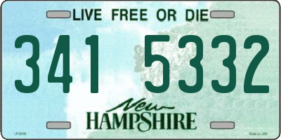 NH license plate 3415332