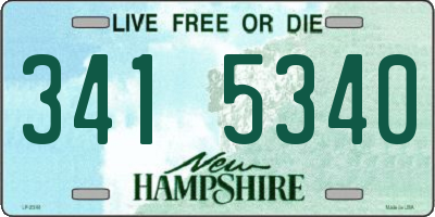 NH license plate 3415340