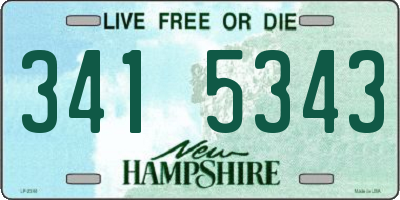 NH license plate 3415343