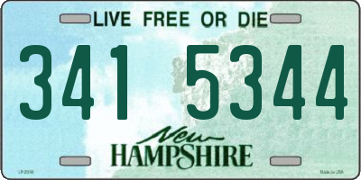 NH license plate 3415344