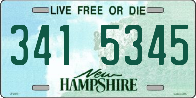 NH license plate 3415345