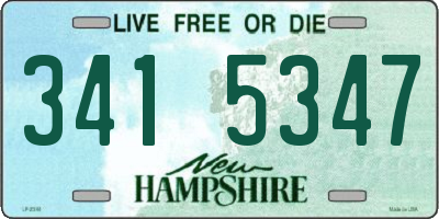 NH license plate 3415347