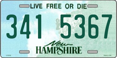 NH license plate 3415367