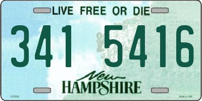 NH license plate 3415416