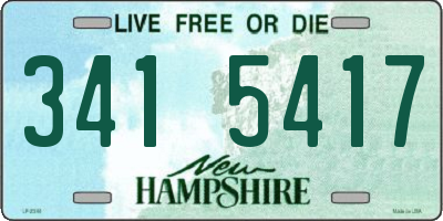 NH license plate 3415417
