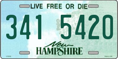 NH license plate 3415420