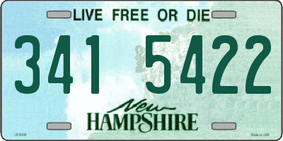 NH license plate 3415422