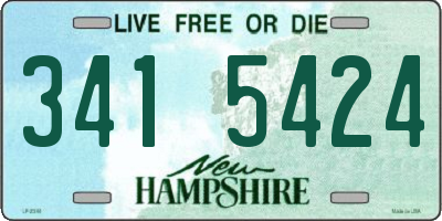 NH license plate 3415424