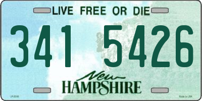 NH license plate 3415426