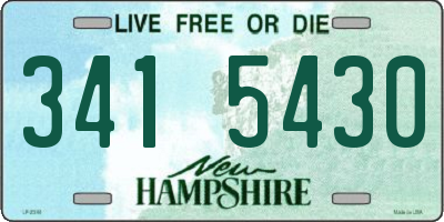 NH license plate 3415430
