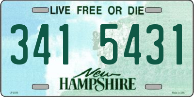 NH license plate 3415431