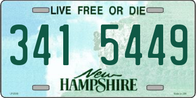 NH license plate 3415449