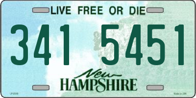 NH license plate 3415451