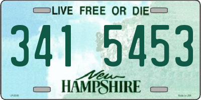 NH license plate 3415453