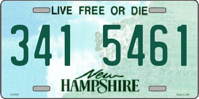 NH license plate 3415461