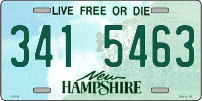 NH license plate 3415463