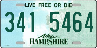 NH license plate 3415464