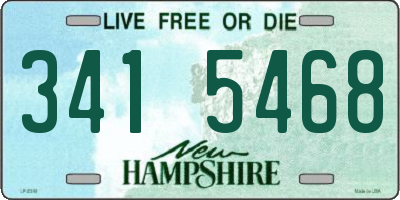 NH license plate 3415468
