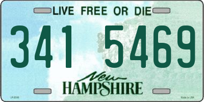 NH license plate 3415469