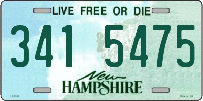 NH license plate 3415475