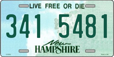 NH license plate 3415481