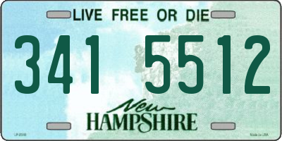 NH license plate 3415512