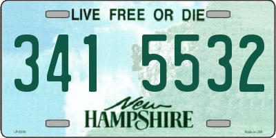 NH license plate 3415532
