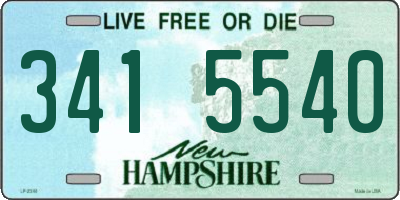 NH license plate 3415540