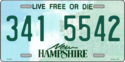 NH license plate 3415542