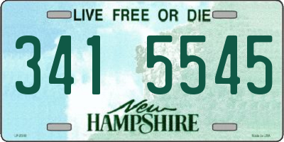 NH license plate 3415545