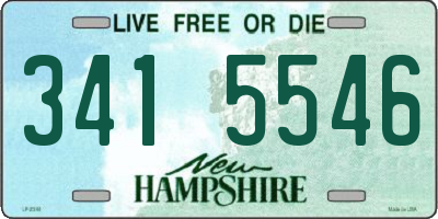 NH license plate 3415546
