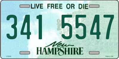 NH license plate 3415547