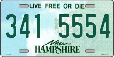 NH license plate 3415554