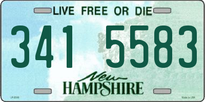 NH license plate 3415583