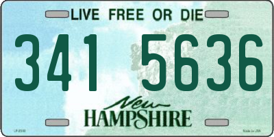 NH license plate 3415636