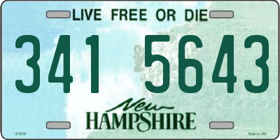NH license plate 3415643