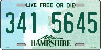 NH license plate 3415645