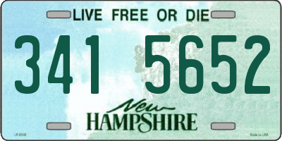 NH license plate 3415652