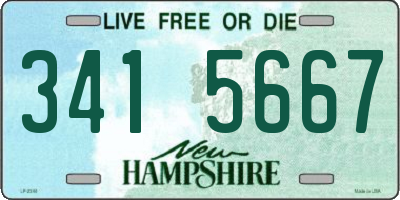 NH license plate 3415667