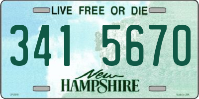 NH license plate 3415670
