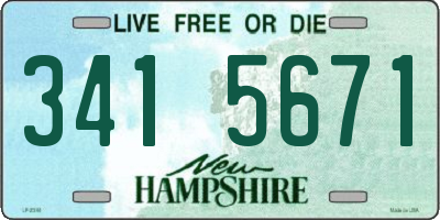 NH license plate 3415671