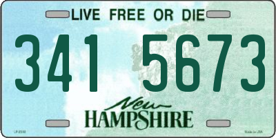 NH license plate 3415673