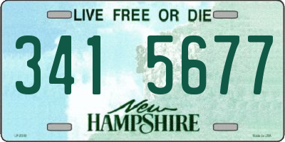 NH license plate 3415677