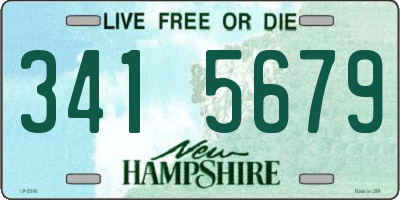 NH license plate 3415679
