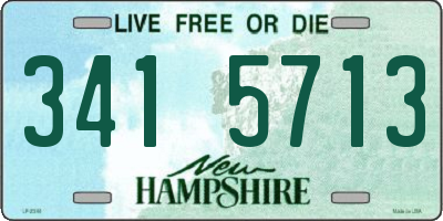 NH license plate 3415713