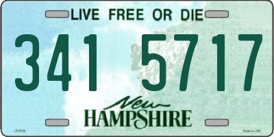 NH license plate 3415717