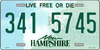 NH license plate 3415745