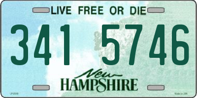 NH license plate 3415746