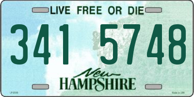 NH license plate 3415748
