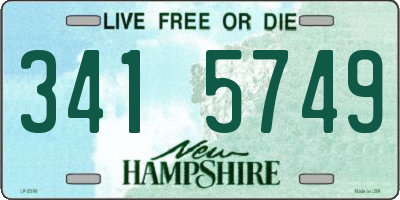 NH license plate 3415749